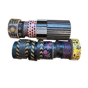 24-pc Washi Tape Bundle- Black & Grunge - Scotch & Duck Various Sizes